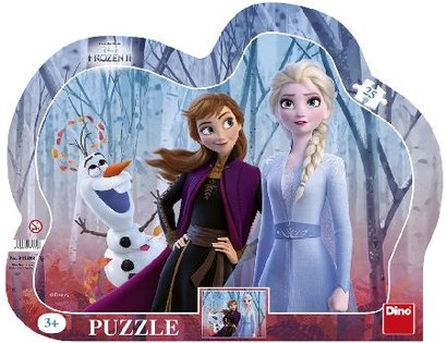 Puzzle deskov s konturou 25 Frozen II, Ledov krlovstv