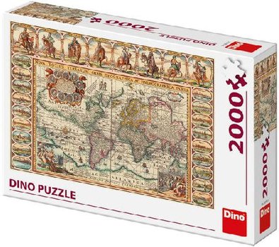Dino Historick mapa svta 2000 dlk puzzle 97 x 69 cm