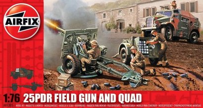 * Airfix Classic Kit military A01305 - 25pdr Field Gun and Quad  1:76