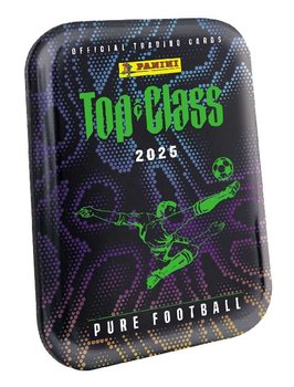 * PANINI TOP CLASS 2025 - plechov krabika 24 karet + 2 limitovan karty