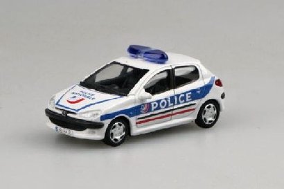 Cararama Car 1:43 Peugeot 206 policie