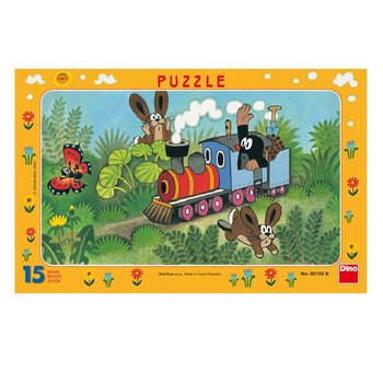DPZ 15 puzzle Krtek a lokomotiva deskov