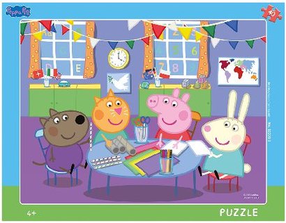 Puzzle deskov 40 Peppa Pig: Ve kolce 37 x 29 cm