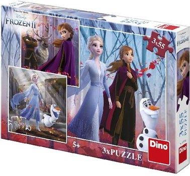 Puzzle 3 x 55 Frozen II  18 x 18 cm