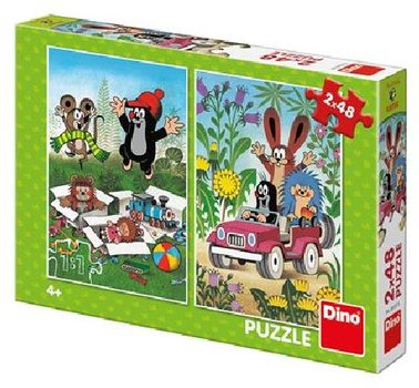 Puzzle 2 x 48 Krtek se raduje  26 x 18 cm