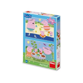 Puzzle 2x48 Peppa Pig na dovolen