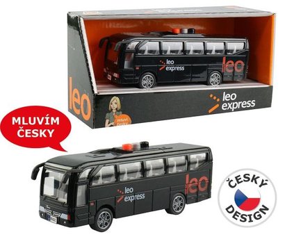 Autobus Leo express 16 cm se zvukem a svtlem, esky mluvc, na baterie