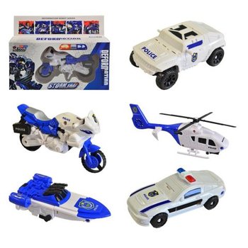 Transformer 2v1 robot / dopravn prostedek policie 11cm
