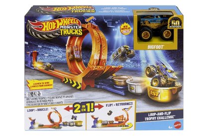 * Hot Wheels monster trucks drha se smykou a bigfootem JBX64 TV HW