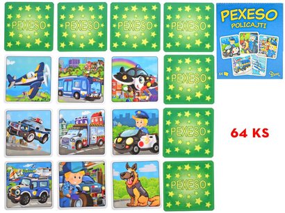 Pexeso Policist 64ks v krabice