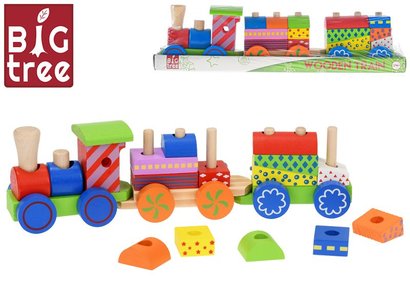Vlek + 2 vagony devn 33cm s kostkami 12m+