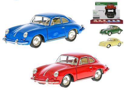 Porsche 356B Carrera kov 1:32 na zptn chod auto