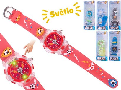 Hodinky nramkov analogov chlapeck na baterie se svtlem