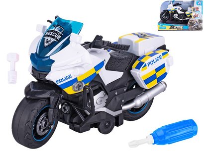 Motorka policejn roubovac 22cm na setrvank v krabice