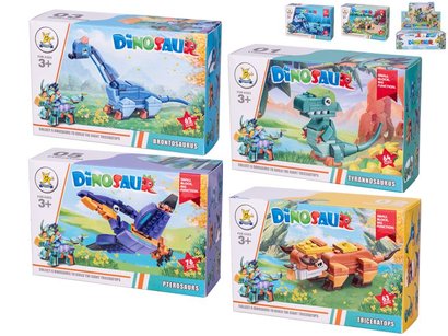 Stavebnice dinosaurus 62-76ks v krabice
