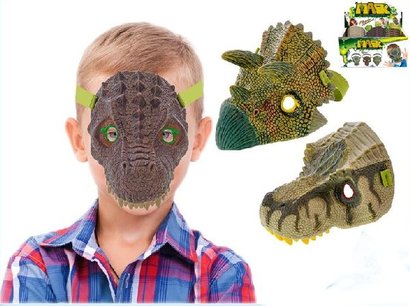 Maska dinosaurus 19cm, karneval