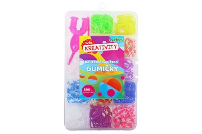 Kouzeln zapltac gumiky 390ks + psluenstv, Loom bands