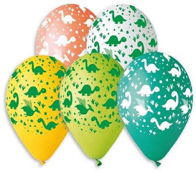 Balonky nafukovac 30cm potisk Dino 5ks