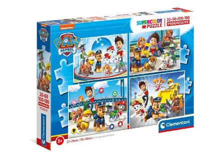 * Tlapkov patrola Puzzle 20 + 60 + 100 + 180 dlk Paw Patrol clementoni