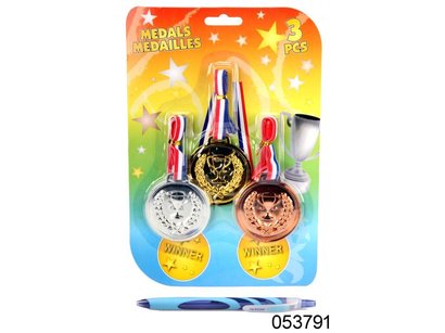 Medaile 3ks - zlat, stbr, bronzov