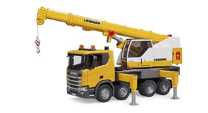 Bruder 3571 Nkladn auto Scania s jebem Liebherr