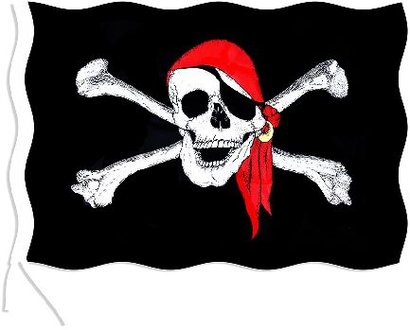 Vlajka pirátská 90 x 150 cm