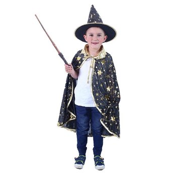 * Kostm pl᚝ kouzelnicky ern, na arodjnice na halloween prty