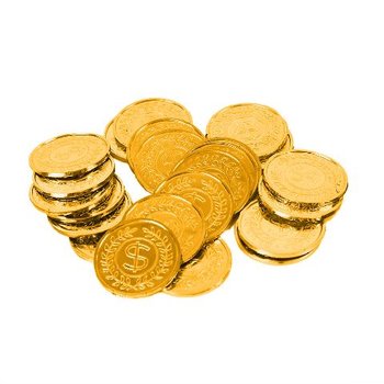 Mince pirátská zlaté v sáčku