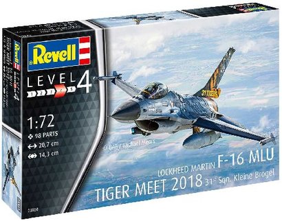 Revell Plastic ModelKit letadlo 03860 F-16 MLU TIGER MEET 2018 31 Sqn. Kleine Brogel 1:72