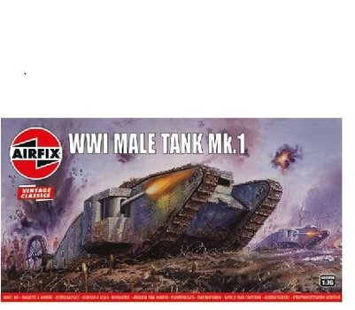 * AIRFIX Classic Kit VINTAGE tank A01315V - WWI Male Mk.I 1:76