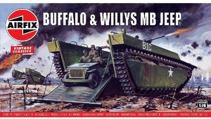 * Airfix Classic Kit VINTAGE military A02302V - Buffalo Willys MB Jeep  1:76