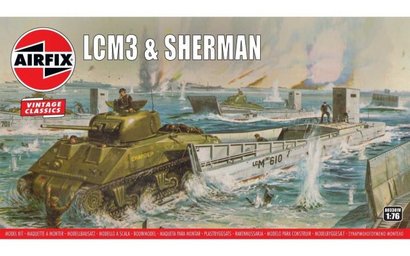 * Airfix Classic Kit VINTAGE military A03301V - LCM3 &amp; Sherman Tank (1:76)