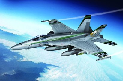 * ACADEMY Model Kit letadlo 12565 - USN F/A-18E &quot;VFA-195 Chippy Ho&quot; (1:72)