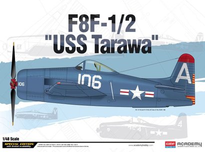 * ACADEMY Model Kit letadlo 12313 - F8F-1/2 &quot;USS Tarawa&quot; LE: (1:48)