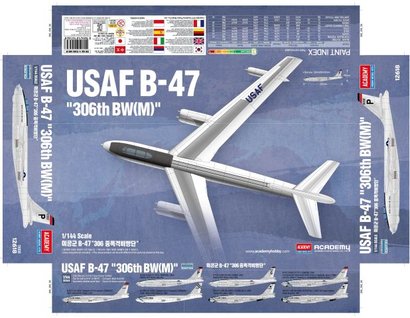 * ACADEMY Model Kit letadlo 12618 - USAF B-47 (1:144)