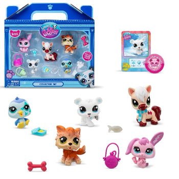 * Littlest Pet Shop hern sada Zimn 5 figurek + psluenstv, LPS