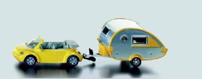 * Siku 1629  VW Beetle s karavanem