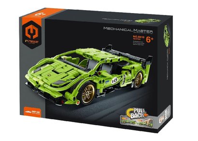 Stavebnice iM.MASTER auto sportovn plast 457 dlk na zptn nataen v krabici
