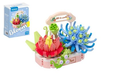 Stavebnice mini KOCO Kouzlo sukulent plast 271ks v krab