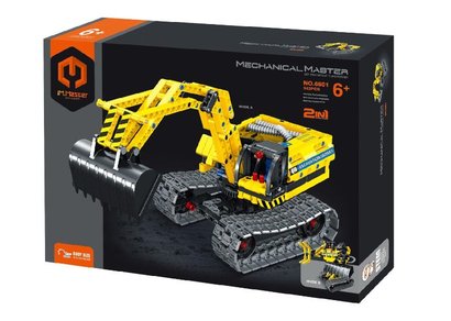 Stavebnice iM.MASTER bagr/robot 2v1 plast 342 dlk v krabici