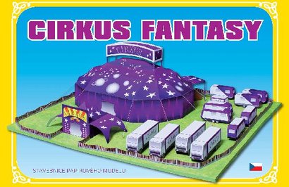 Cirkus Fantasy stavebnice paprovho modelu vystrihovanky