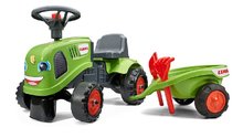Odstrkovadlo traktor Claas zelen s volantem a valnkem