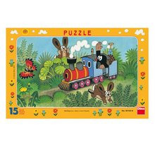 DPZ 15 puzzle Krtek a lokomotiva deskové