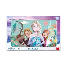 Puzzle deskov Frozen rodina 15 dlk, ledov krlovstv