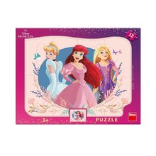 Puzzle 12 princezny deskov s konturou