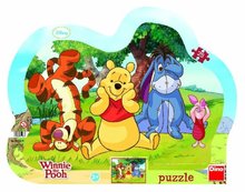 Puzzle deskov s konturou 25 Schovvan s medvdkem P 31 x 23 cm