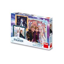 Puzzle 3x 55 Frozen radostn podzim, Ledov krlovstv
