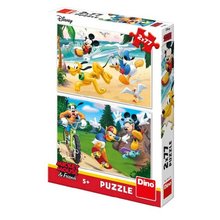 Puzzle Mickey sportuje 2 x 77   26 x 18 cm