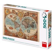 Puzzle 500 Mapa světa z r.1626