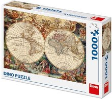 Dino historická mapa 1000 dílků Puzzle 66 x 47 cm